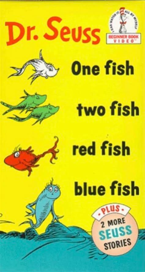Dr. Seuss Beginner Book Video One Fish Two Fish Red Fish Blue Fish Plus ...