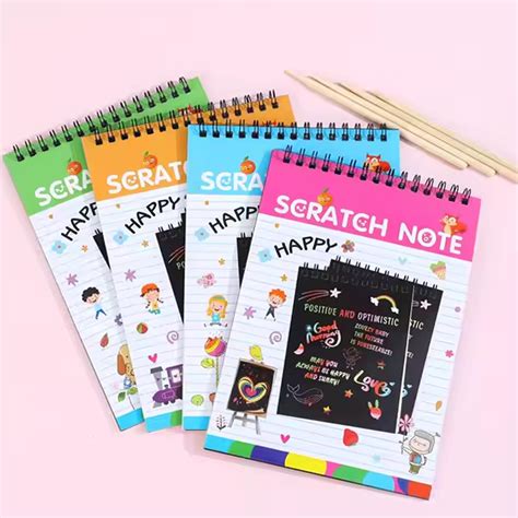 Party Propz Scratch Books for Kids - 4 Pcs, Magic Scratch Book, Return ...