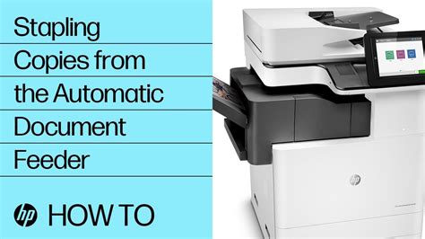HP LaserJet Managed MFP - How to staple with an optional finisher ...