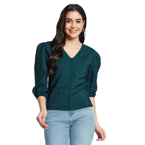 METTLE Puff Sleeve Cotton Top