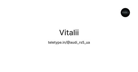 Vitalii — Teletype