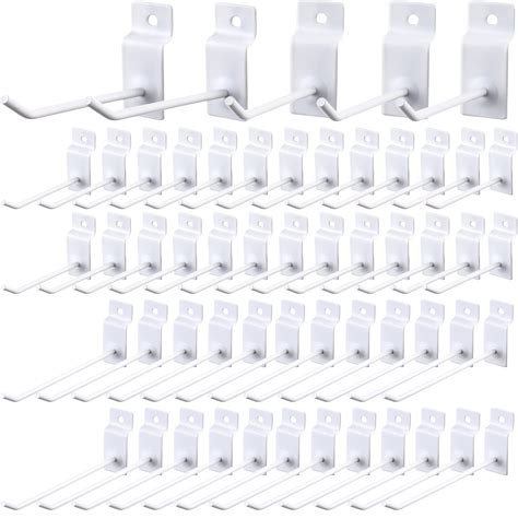 Buy 50 Packs Slatwall Hooks 4 Inch 6 Inch Panel Display Hooks Metal ...