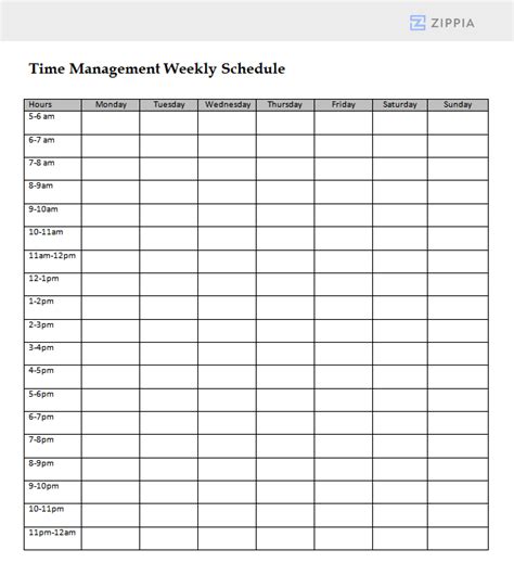 Schedule Worksheet 的图像结果