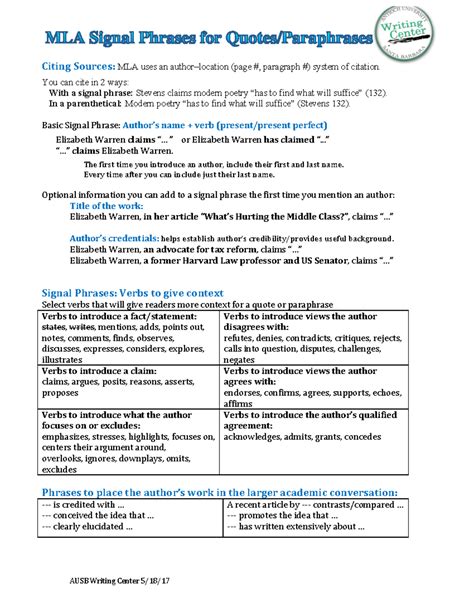 Signal-Phrases-for-Quotes-and-Paraphrases - Good HELP College ...