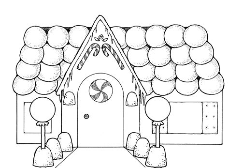 Gingerbread house coloring pages to download and print for free