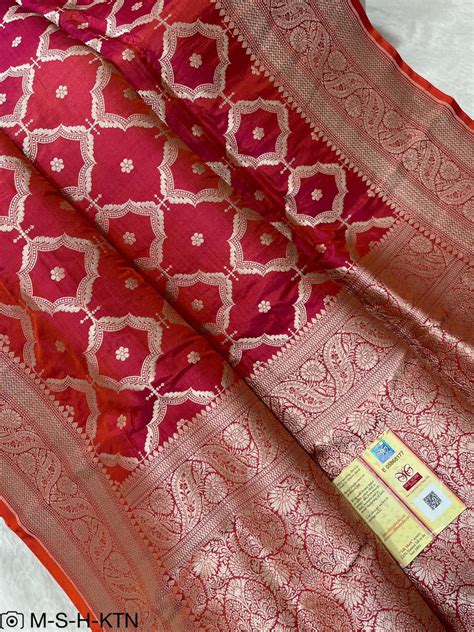 Pure Elegant Handwoven Katan Cutwork Banarasi Saree – Metro Silk House