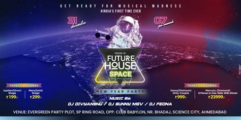 Future House (Space Theme) Music DJ party Tickets, Evergreen Party Plot ...