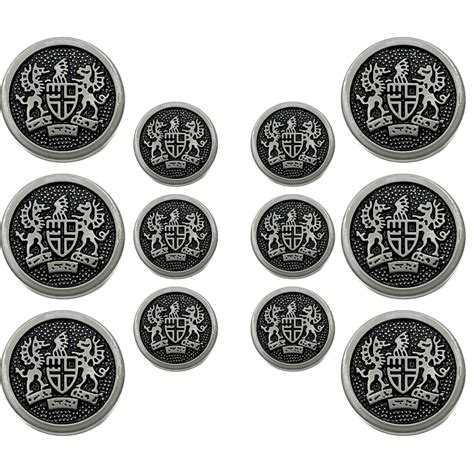 Ani Accessories 3D Royal Metal Shank Button Square Shape for Coat ...