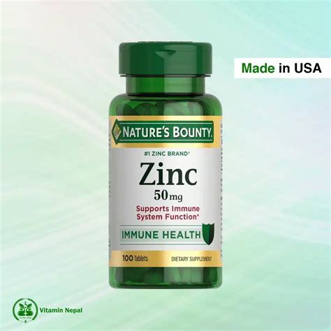 Nature's Bounty Zinc 50mg - 100 Tablets