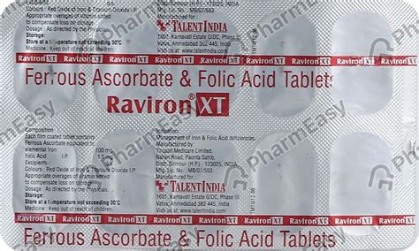 Raviron Xt Strip Of 10 Tablets: Uses, Side Effects, Price & Dosage ...