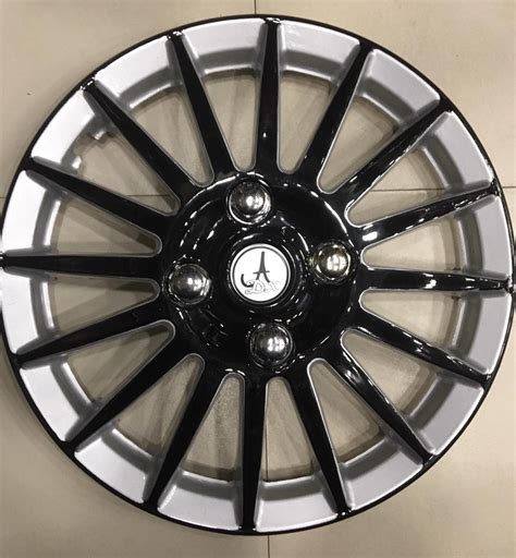 HUDMOZ - Car Wheel Cover/Cap Hubcaps HCRMM Design Black and Silver (B ...