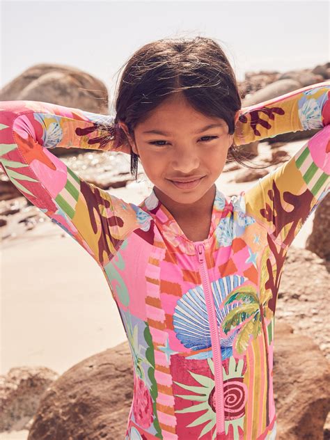 Buy Pink Multi Long Sleeved Sunsafe Swimsuit (3-16yrs) from the Next UK ...