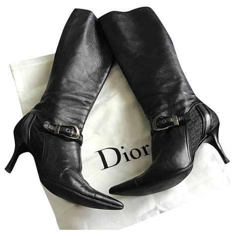 Christian Dior Boots Black Lambskin ref.229878 - Joli Closet
