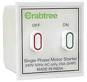 Havells Crabtree Athena 20A Motor Starter Switch, White: Amazon.in ...