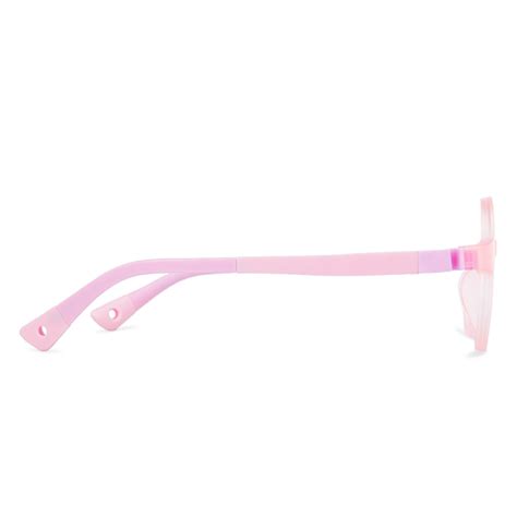 Buy Kids Glasses: Matte Pink Transparent Purple Pink Full Rim Round ...