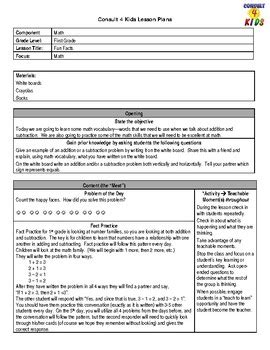 Image result for First Grade Math Lesson Plans