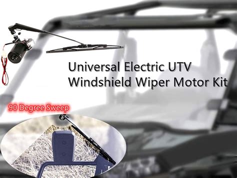 Buy YiCross 12V Universal UTV Polaris Ranger Golf Cart Windshield Wiper ...