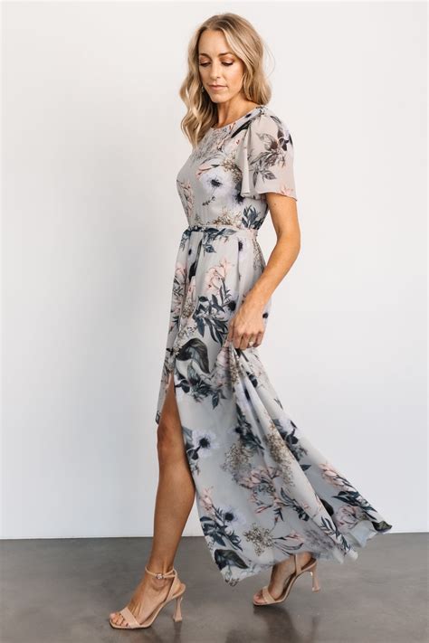 Naomi Short Sleeve Maxi Dress | Navy Floral | Baltic Born