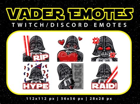 Buy Twitch/discord Emotes Star Wars, Darth Vader, Empire, Sith ...