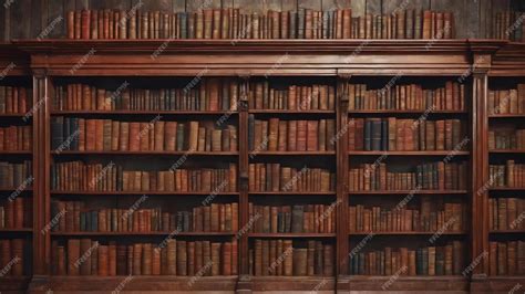 Premium Photo | Antique book shelf vintage background