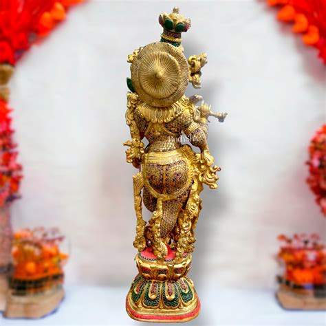 Divine Brass Handcrafted Ever Smiling Krishna Kanhaiya Statue 29 ...