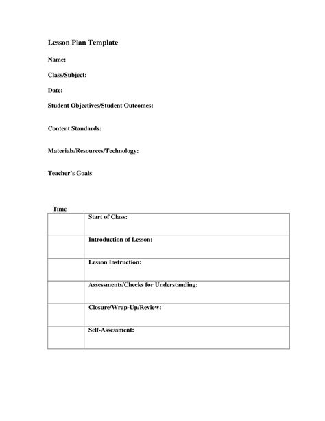 Free Lesson Plan Format 的图像结果