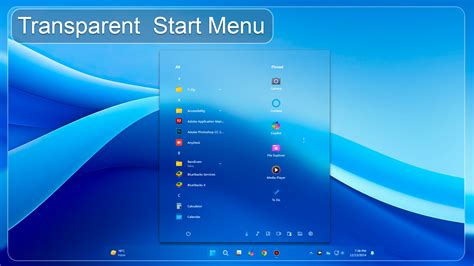 Image result for Transparent Start Menu