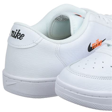 Buy Nike Men's Court Vintage PREM White/Black-Total Orange Leather ...