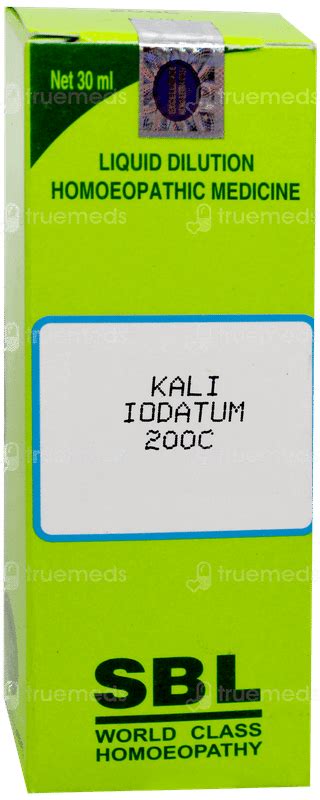 Sbl Kali Iodatum 200 C Dilution 30 Ml - Uses, Side Effects, Dosage ...