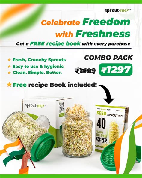 Combo Pack @ ₹1297 – 2nd Jar Just ₹398 + Free Recipe Book! – SPROUT-ME