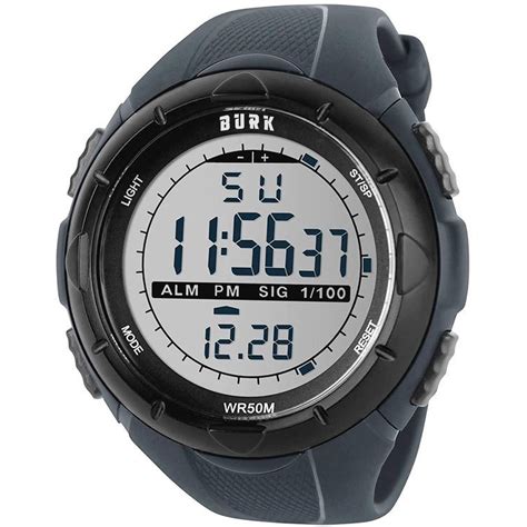 Buy BURK 1025 Digital Watch Waterproof Military LED Backlight Chrono ...