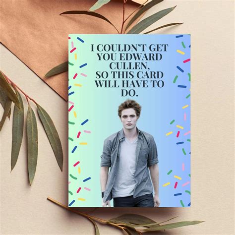 Edward Cullen Birthday Card: Twilight Saga Gift (5x7) - Etsy