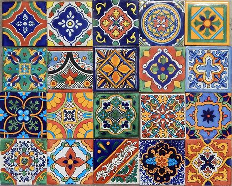 100 Mexican Tile Mix 4x4 | Mexican tile, Stick on tiles, Mexican ...