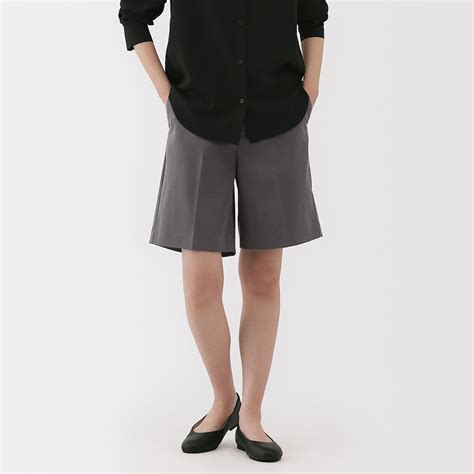 W's Recycled polyester Short pants (OS) LADY M Charcoal grey | MUJI