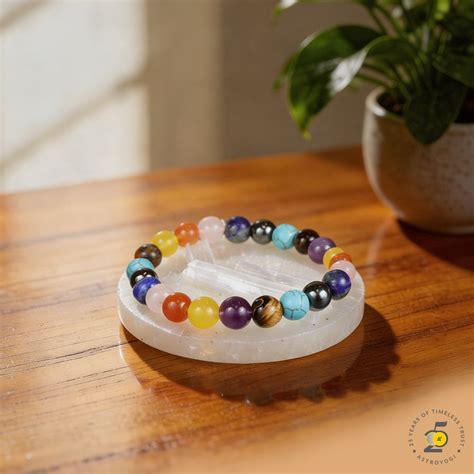 Buy 7 Chakra Bracelet & Moroccan Selenite Charging Plate – Astroyogi Store