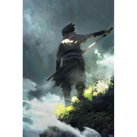 Buy REDCLOUD Sasuke uchiha art wall naruto anime wall s for bedroom ...