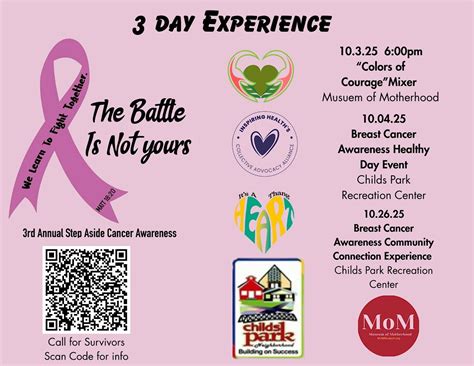 3rd Annual Step Aside Cancer Breast Cancer Awareness 3-Day Experience ...