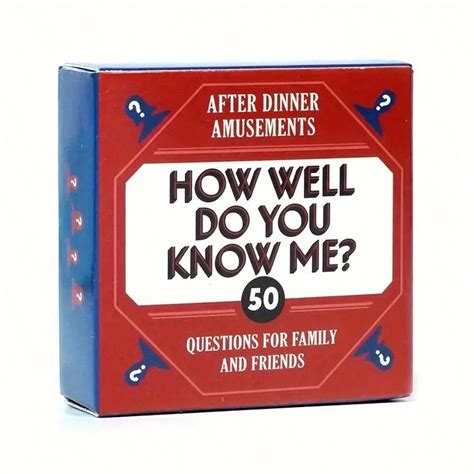 Mini Fun Trivia Game Box - "How Well Do You Know Me?" - Family/Friends ...