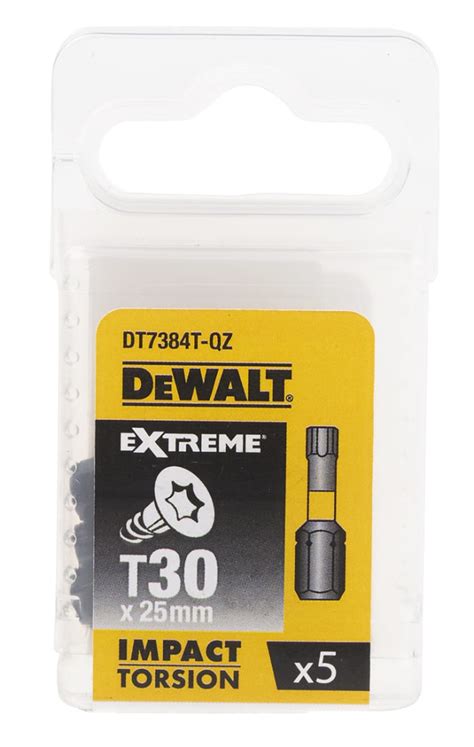 DT7384T-QZ DeWALT | DeWALT Torx Screwdriver Bit, T30 Tip, 25 mm Overall ...