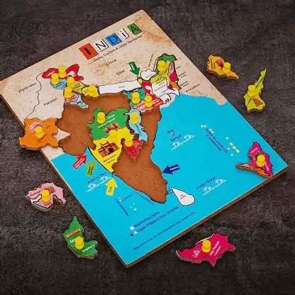 Poktum Toys and Games Educational Purpose India Political Map Puzzle ...