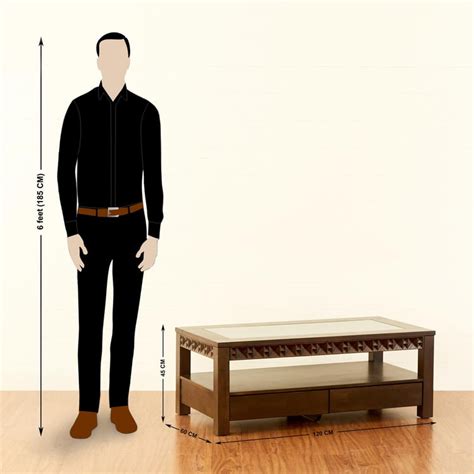 Buy Rio Glass Top Coffee Table - Brown from Home Centre at just INR 39996.0