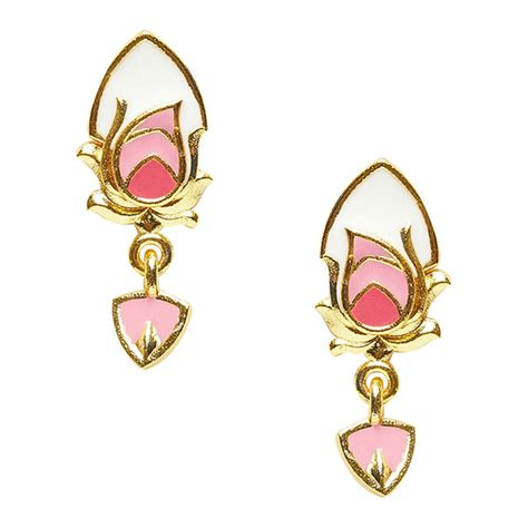 Shwet Kamal Lightly Embellished Gold Plated Stud Earrings – VOYLLA