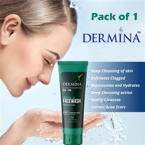 DERMINA Facewash With Salicylic Anti Acne Face Cleanser Facewash Face ...