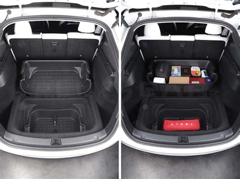 Tesla Model Y: Double-Layer Trunk Storage Box, Trunk Organizer - Plugear