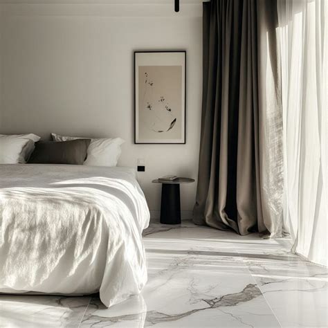 Elegant Granite Bedroom with Neutral Accents and Luxurious Marble ...