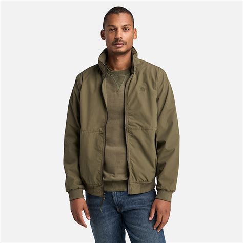 Waterproof Bomber Jacket for Men in Green