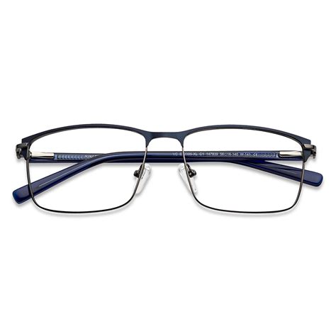 Buy Blue Gunmetal Blue Transparent Full Rim Rectangle Vincent Chase ...