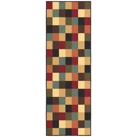 Ottomanson Checkered Rug For Bedroom, Kitchen Runner 2 X 5 (ft ...