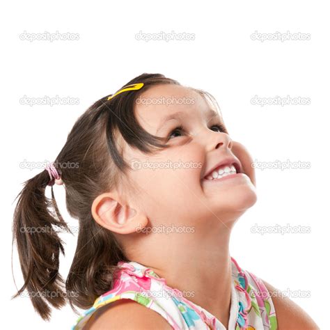 Happy little girl looking up — Stock Photo © ridofranz #12660932