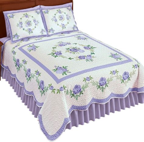 Collections Etc Rose Garland Quilt with Scalloped India | Ubuy